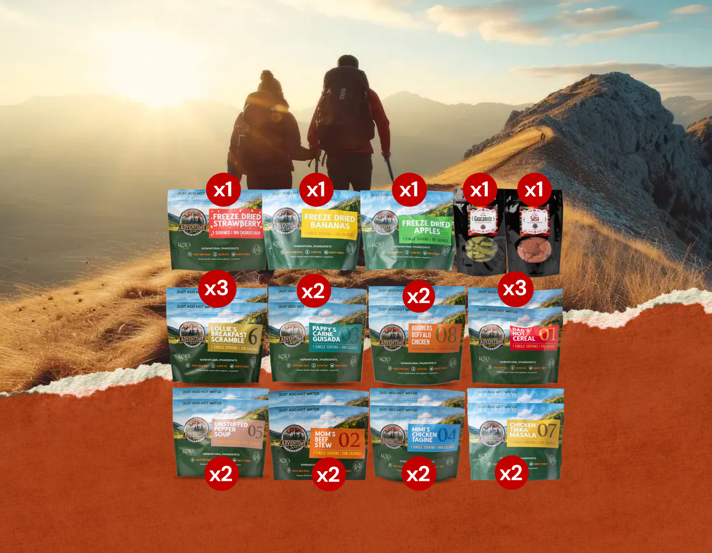 Weekender Duo 3-Day Meal Kit - Adventure Well Outdoors Weekender Duo 3-Day Meal Kit - Adventure Well Outdoors