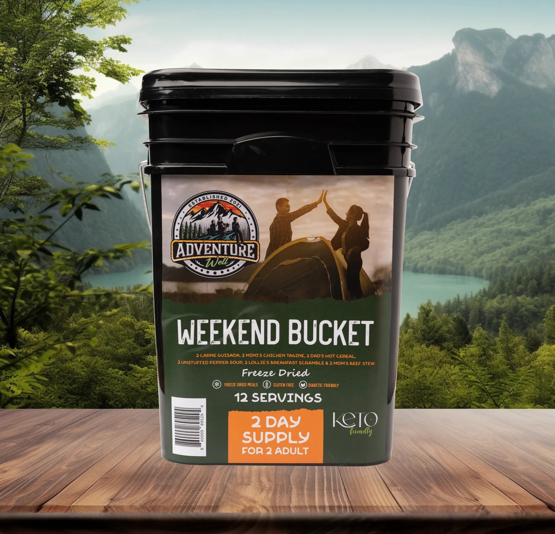 Weekend Bucket - Freeze-Dried Backpack Meals – Adventure Well Weekend Bucket - Freeze-Dried Backpack Meals – Adventure Well