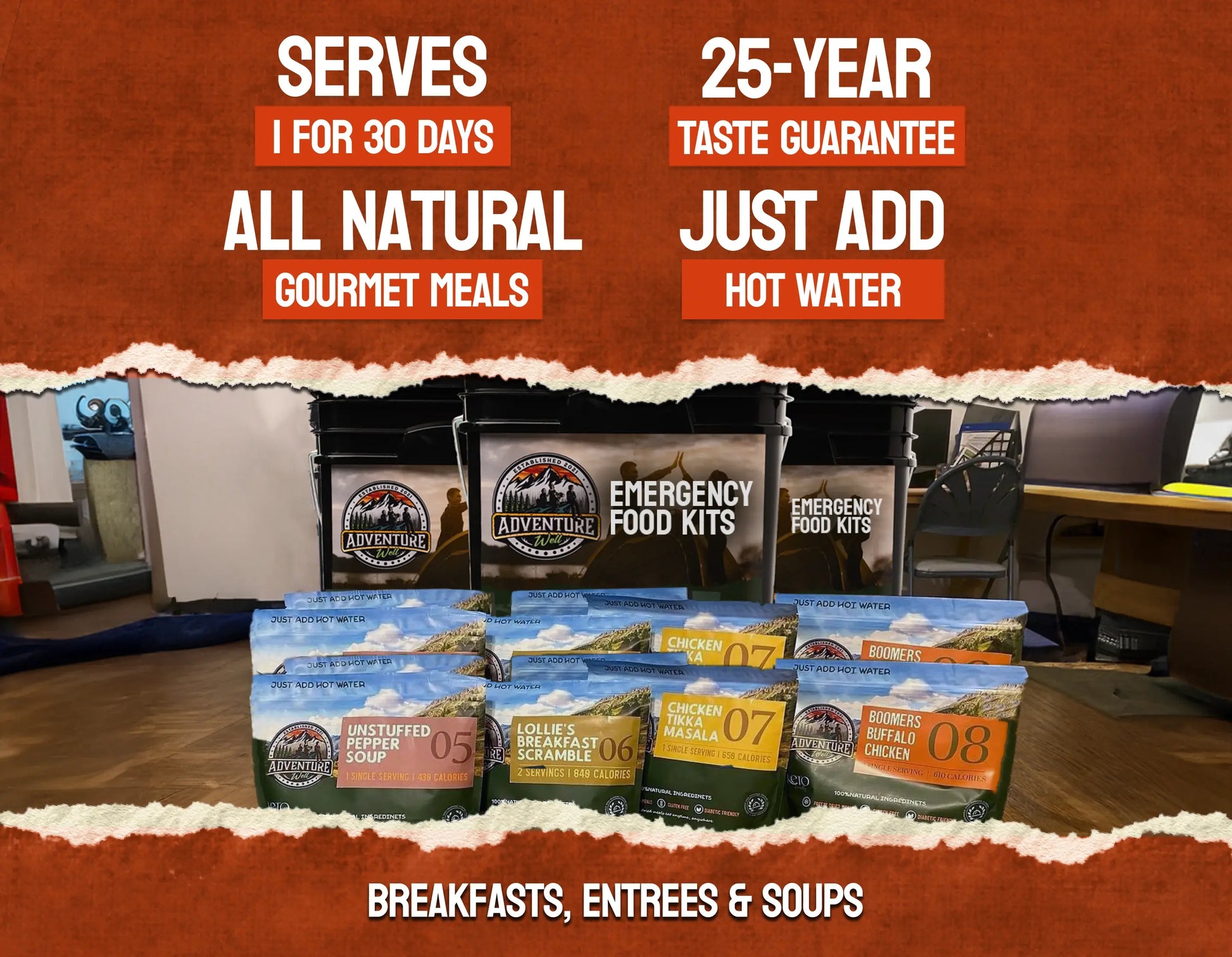 30-Day Emergency Meal Kit - Adventure Well Outdoors 30-Day Emergency Meal Kit - Adventure Well Outdoors