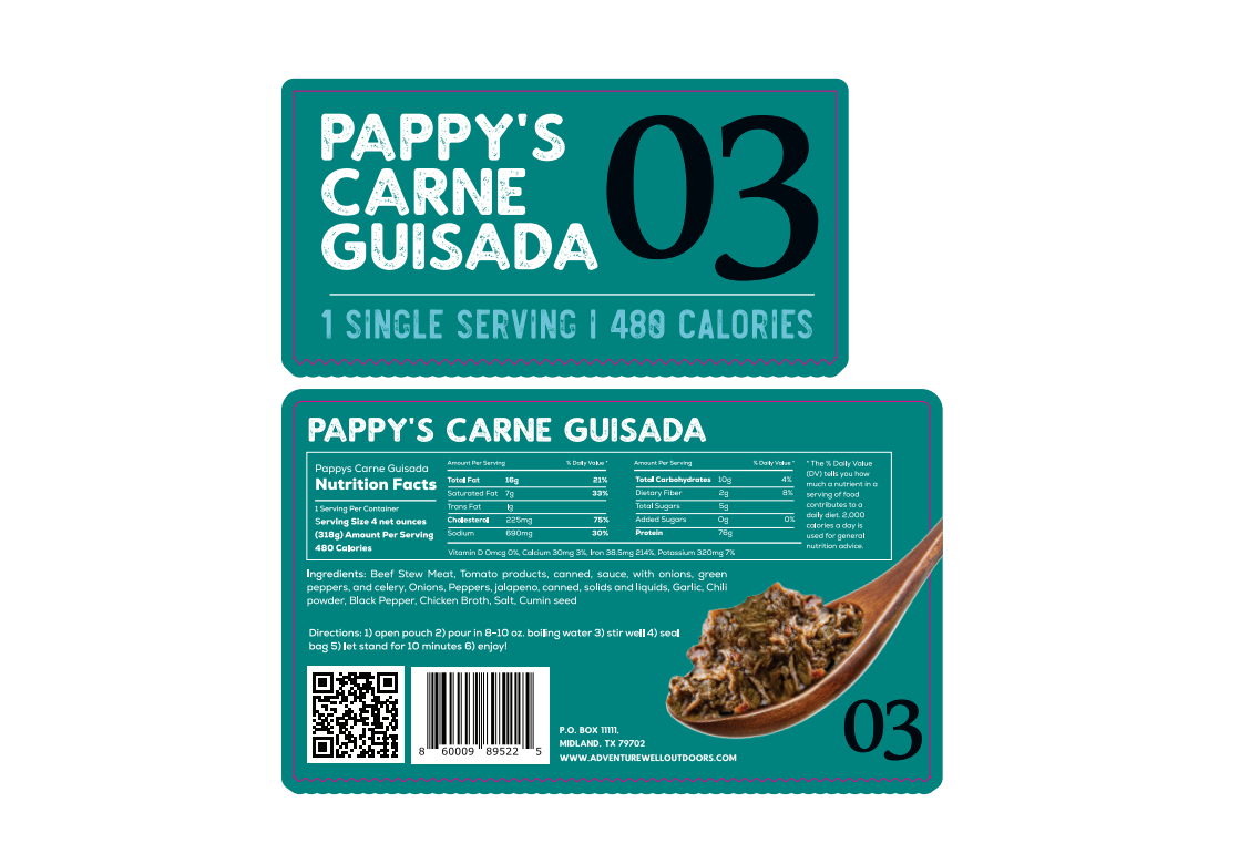 Pappys Carne Guisada - Adventure Well